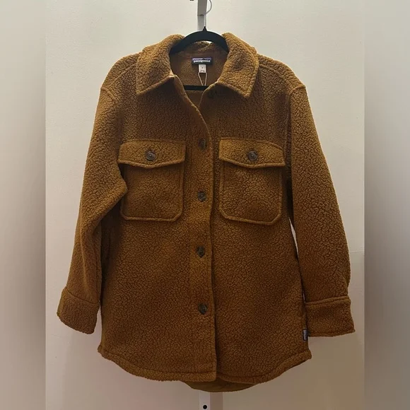 NEW Patagonia Women’s Retro Pile Fleece Shacket Sz S — Shelter Brown — NWT - Picture 2 of 13